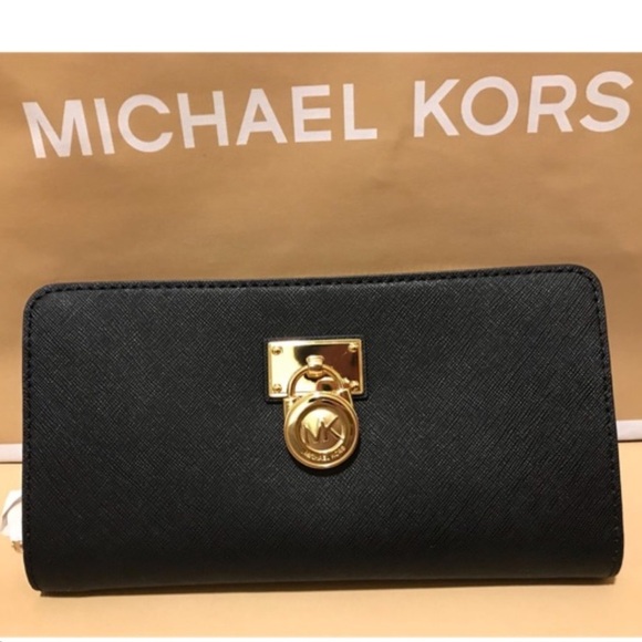 Michael Kors wallet Hamilton wallet continental wallet clutch lock travel wallet - Picture 1 of 12